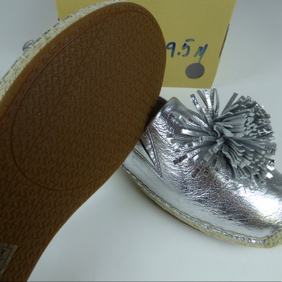 Michael Kors Lolita Slip On Metallic Pom Pom Shoes - Picture 5 of 6